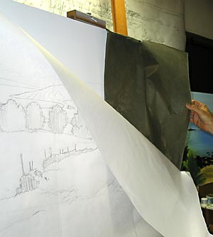 A Quiet Momemt: applying graphite paper